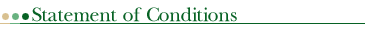 Statement of Condition