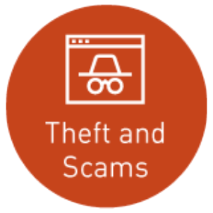 thefts and scams graphic